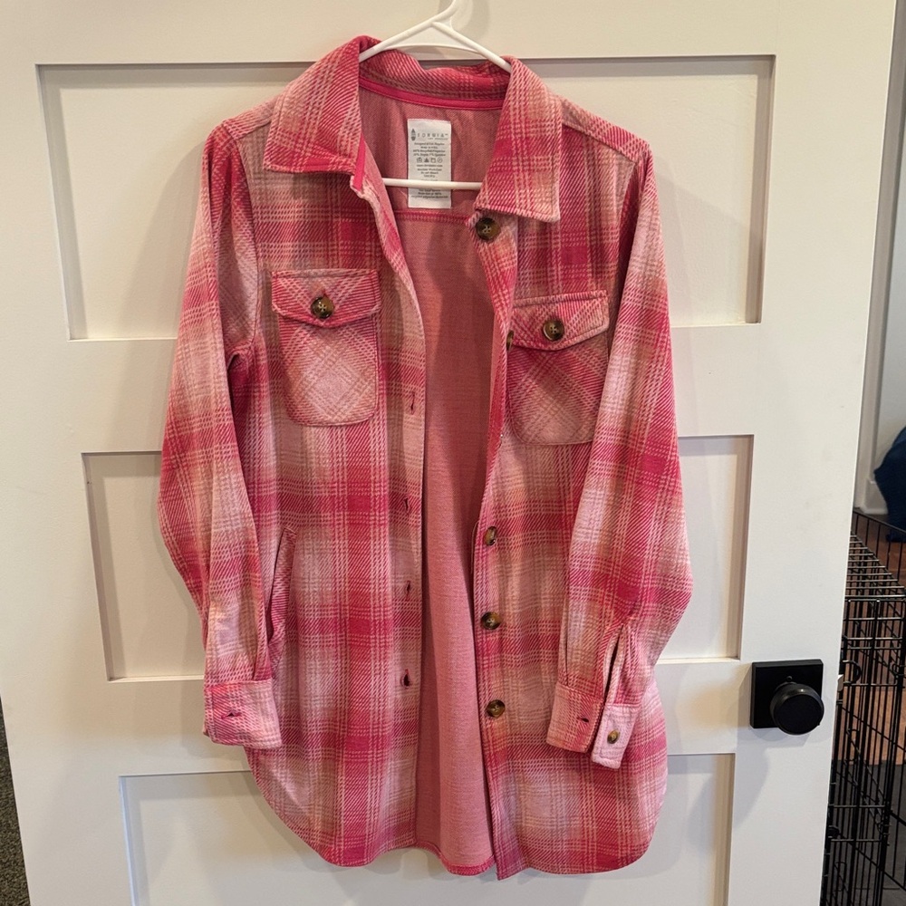 Pink Plaid Shacket